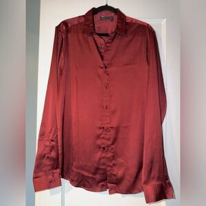 ASOS Design Maroon Satin